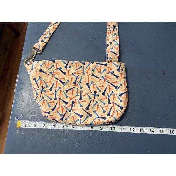 (2) Golf Denim & Canvas Tote Bags With Colorful Pattern - Picture 7 of 12